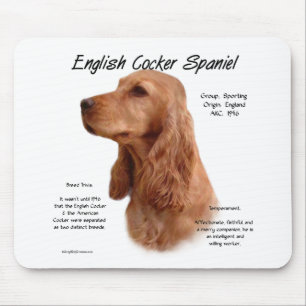 Mousepad História do espanhol do coqueiro inglês vermelho