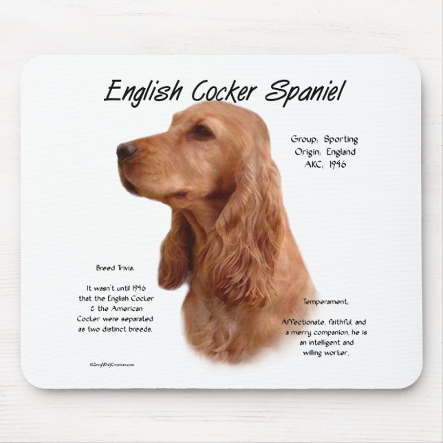 Mousepad História do espanhol do coqueiro inglês vermelho (Frente)