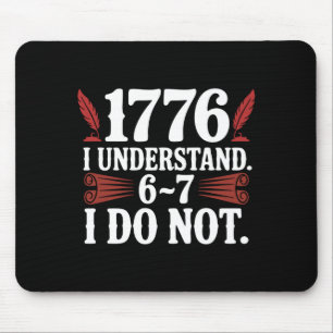 Mousepad História dos EUA 67 Professor 1776 Aniversário de