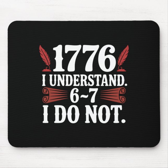 Mousepad História dos EUA 67 Professor 1776 Aniversário de  (Frente)