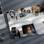 Mousepad História familiar 6 foto colagem texto personaliza<br><div class="desc">Conte a história da sua família em seis imagens personalizadas com um belo teclado de mouse colagem de fotos de manutenção para mantê-las próximas durante o seu tempo de trabalho.        É fácil personalizar com suas fotos e texto!</div>