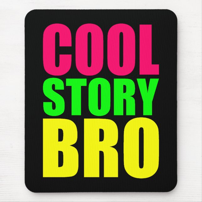 Mousepad História Legal, Irmão em Cores de Estilo Neon (Frente)