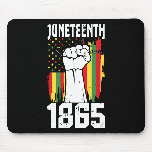 Mousepad História Negra Afro-Americana 1865 1 de junho (Frente)