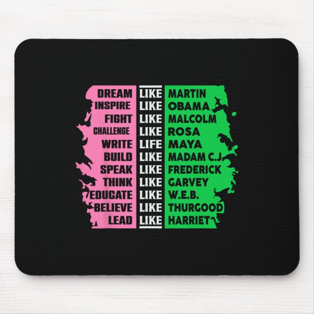 Mousepad História Negra Bonita Mês Diversão História Negra  (Frente)