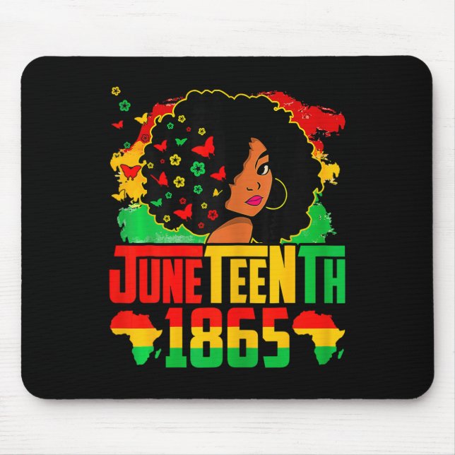 Mousepad História Negra Juneteenth É Meu Dia Da Independênc (Frente)