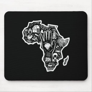 Mousepad História Negra Mês África Mapa Design Arte de Unid