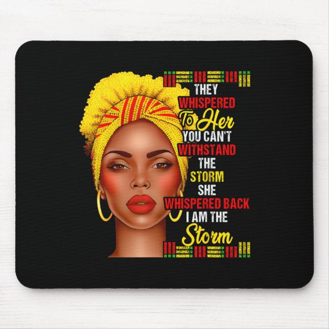 Mousepad História Negra Mês Afro Mulheres Negras Meninas Eu (Frente)