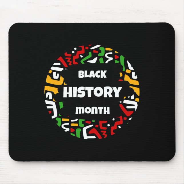 Mousepad História Negra Mês Com Sinalizador De Mapa African (Frente)