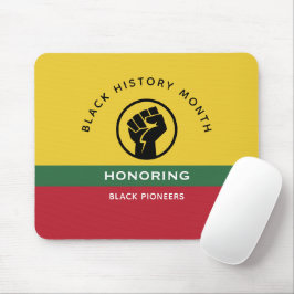 Mousepad História Negra Mês Curva Texto Afro-Americano