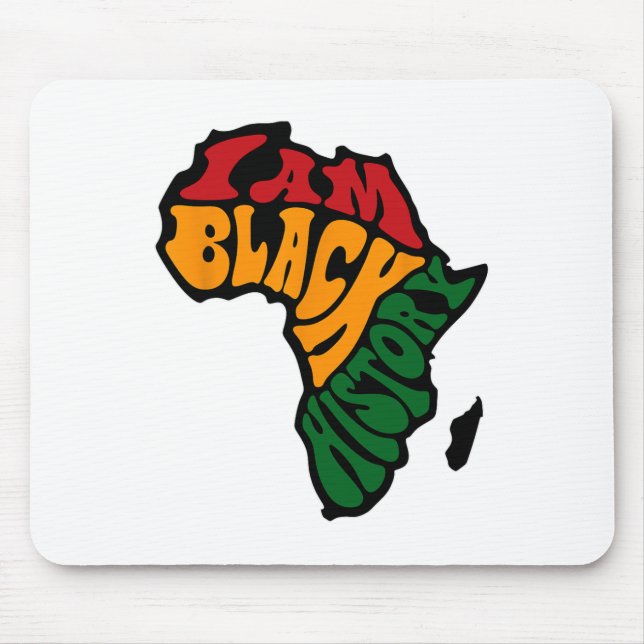 Mousepad História Negra Mês Roupa África Mapa Kente Cloth (Frente)