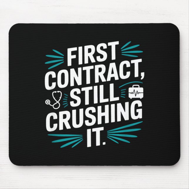 Mousepad Histórias de horas extras da vida de enfermeira de (Frente)