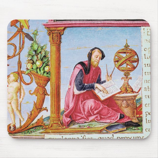 Mousepad Historiated rubrica "L" descrevendo Plínio (Frente)