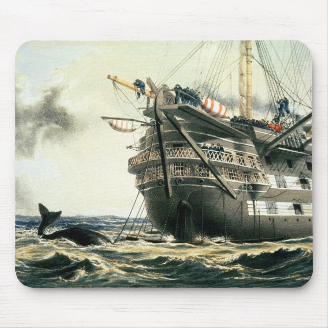 Mousepad HMS Agamemnon que coloca o cabo atlântico (Frente)