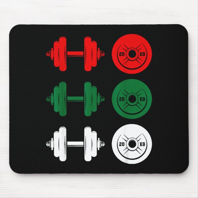 Mousepad Ho Ho Ho Funny Dumbbell Christmas Weightlifting Gy (Frente)