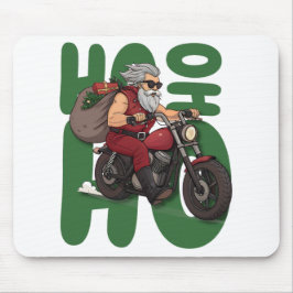 Mousepad Ho Ho Ho Santa Biker