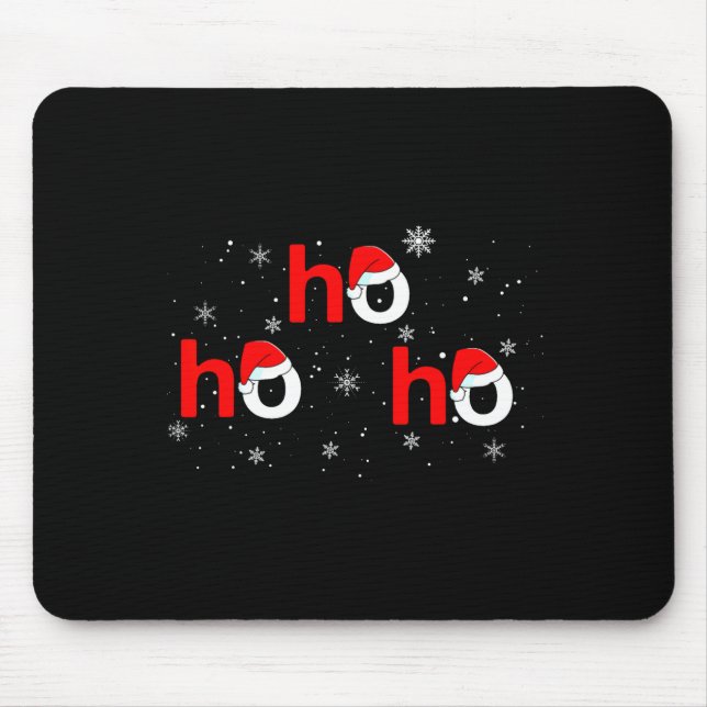 Mousepad Ho Ho Ho Santa Christmas Pajamas Funny Adults Kids (Frente)