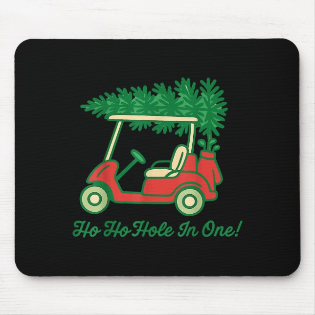 Mousepad Ho Ho Hole In One Santa Golf Christmas Holiday Gol (Frente)