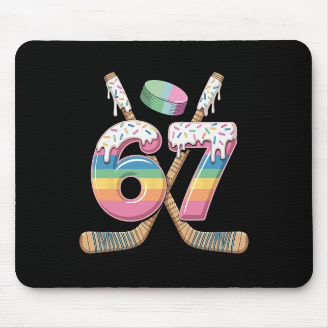 Mousepad Hockey 67 Boys Ice Cream Drip Youth Six Seven Hock (Frente)