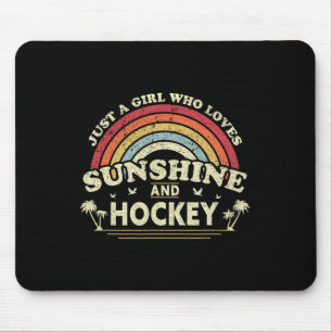 Mousepad Hockey. Apenas Uma Menina Que Ama Sol E Hóquei