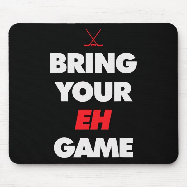 Mousepad Hockey - Canadá traga seu jogo EH (Frente)
