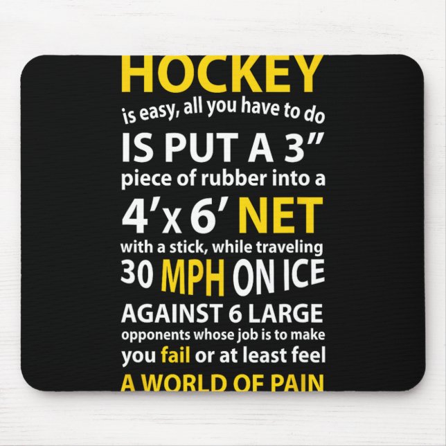 Mousepad Hockey De Diversão É Um Presente Fácil Para Mulher (Frente)