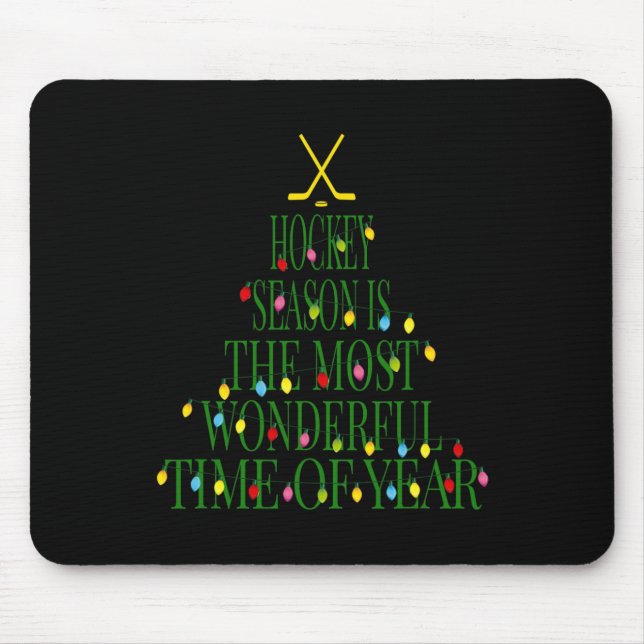Mousepad Hockey de Natal Divertido - Hora Mais Maravilhosa  (Frente)