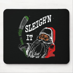 Mousepad Hockey de Natal Divertido - Papais noeis - Hóquei 