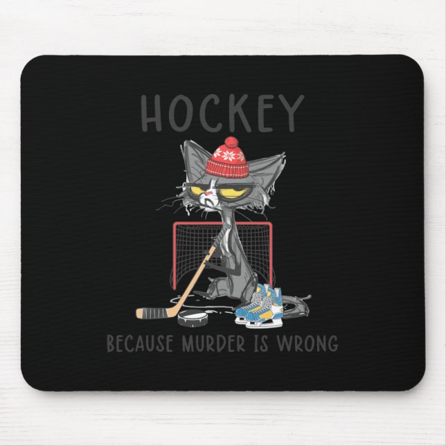 Mousepad Hockey Porque Assassinato É Hóquei em Gato Diverti (Frente)