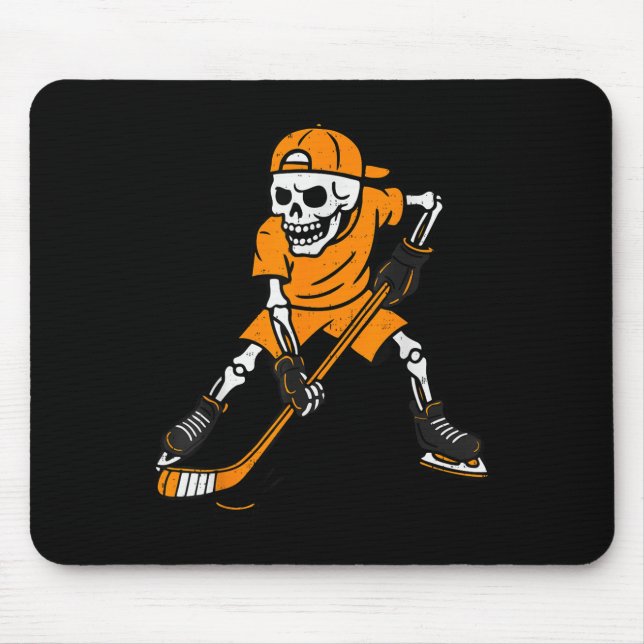 Mousepad Hockey Skeleton Halloween Meninos Adolescentes Men (Frente)