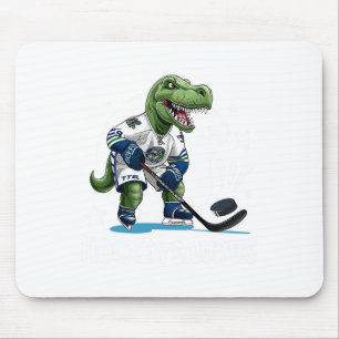 Mousepad Hockeysaurus Dinossauro Engraçado Hockey Crianças
