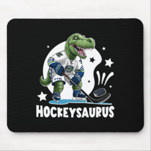 Mousepad Hockeysaurus Dinossauro Engraçado Hockey Crianças 