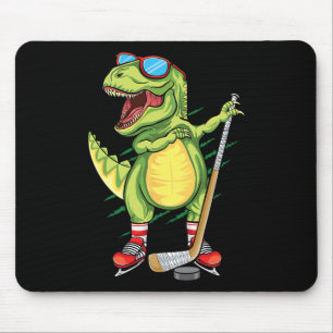 Mousepad Hockeysaurus Dinossauro Hóquei no Gelo Trex Menino