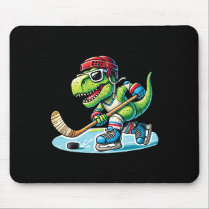 Mousepad Hockeysaurus Dinossauro Hóquei no Gelo Trex Menino