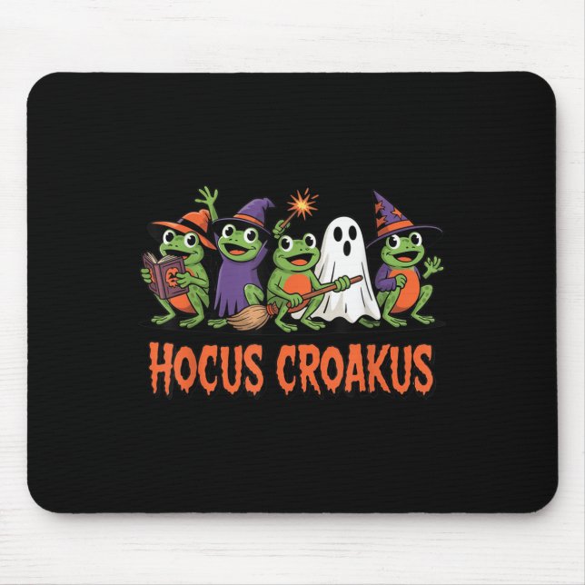 Mousepad Hocus Croakus Frog Halloween Magic Spell Funny Wit (Frente)