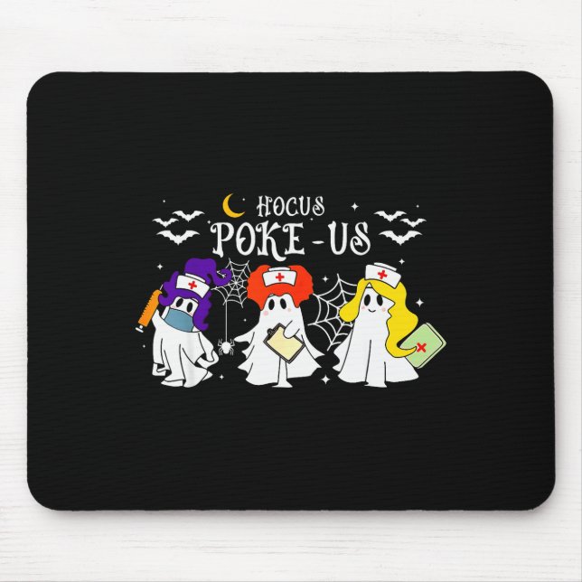 Mousepad Hocus Ke-us Witch Nurse Halloween Medical Lab Tech (Frente)