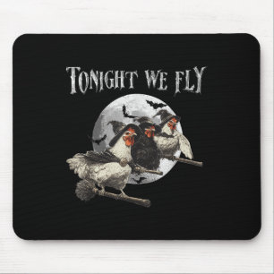 Mousepad Hoje À Noite Voamos Engraçados Galinha No Dia das 