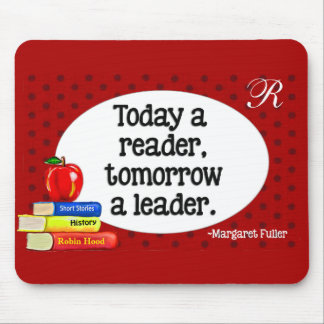 Mousepad Hoje um leitor amanhã bolinhas de um vermelho do