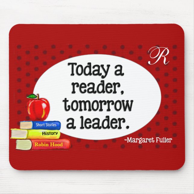 Mousepad Hoje um leitor amanhã bolinhas de um vermelho do (Frente)