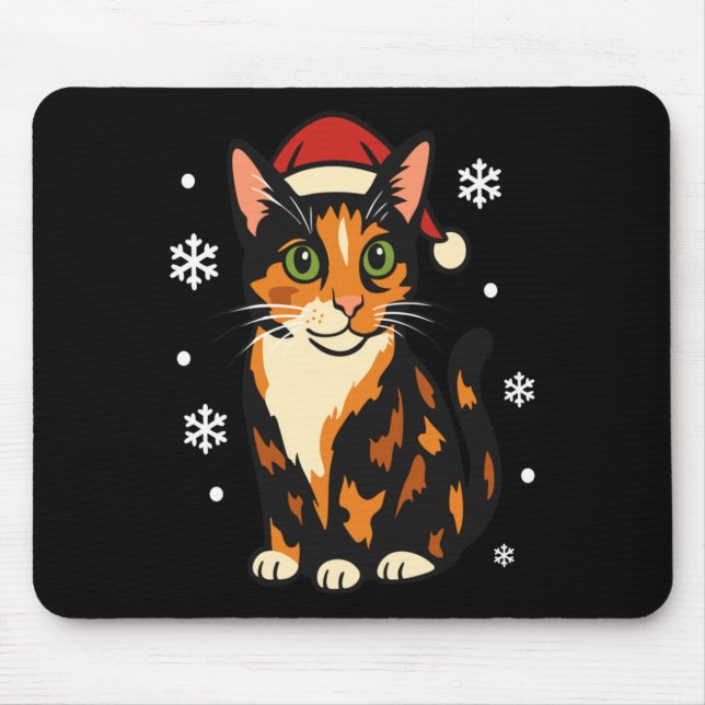 Mousepad Holiday Kitten Cute Christmas Cat Design Uni Long  (Frente)