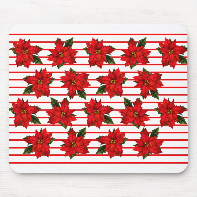 Mousepad Holiday Poinsettias (Frente)