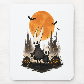 Mousepad Hollow Knight Halloween Assustadora Lua Abóbora Jo