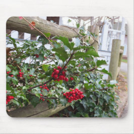 Mousepad Holly Berries e Cerca - Martha's Vineyard