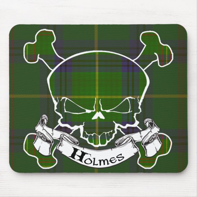 Mousepad Holmes Tartan Skull (Frente)