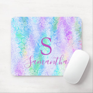 Mousepad Holographic Girly Monogramed Iridescente