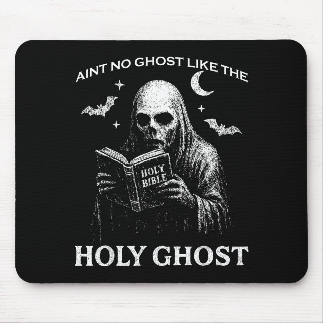 Mousepad Holy Ghost Creepy Realistic Distressed Halloween B (Frente)