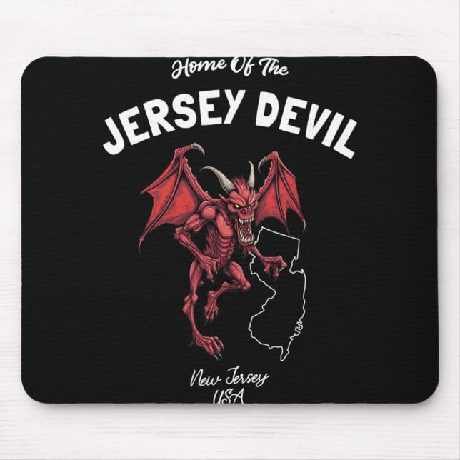 Mousepad Home Of The Jersey Devil New Jersey Usa Cryptid  (Frente)