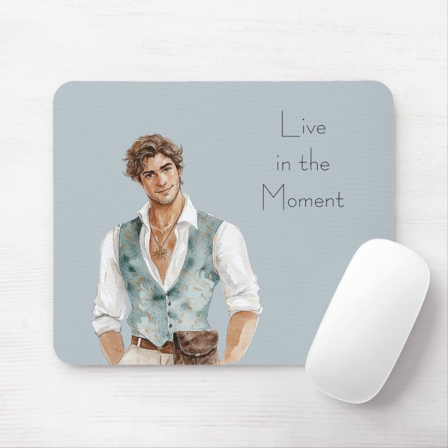 Mousepad Homem Cabelo Marrom (Com mouse)