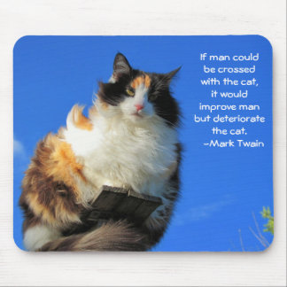 Mousepad Homem cruzado com gato? - Twain