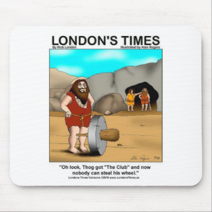 Mousepad Homem das Cavernas Pegou o Clube... Presentes Engr