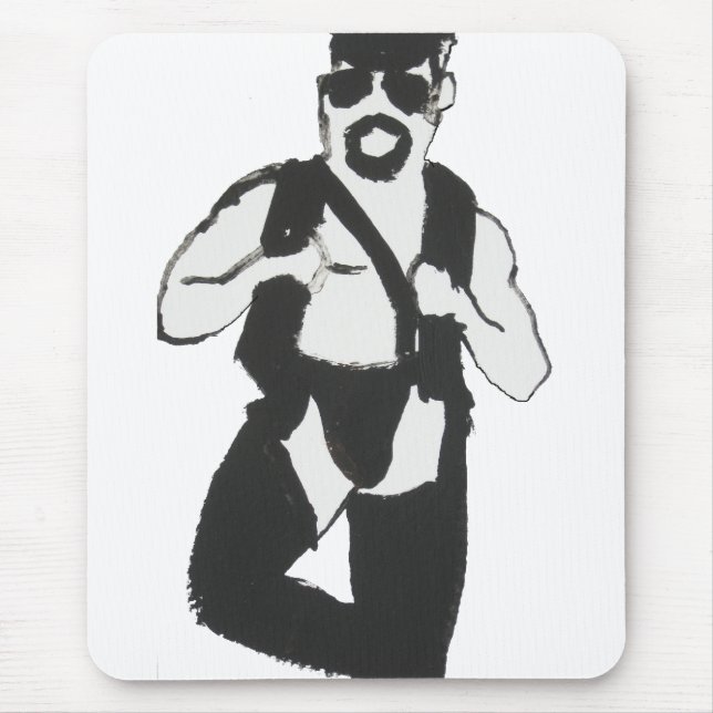 Mousepad Homem de couro (Frente)